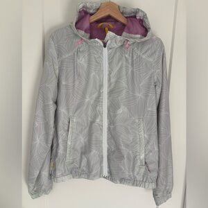 Lolë Women’s Jacket - Silver/Gray with Pink Detail - Size Medium